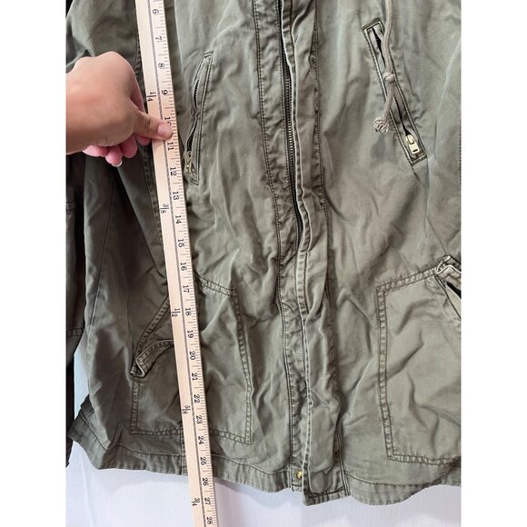 American Eagle Outfitters Womens Olive Green‎ Hooded Utility Jacket M - Picture 3 of 9